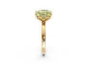 Fancy Yellow Asscher Cut and Emerald Cut Lab-Grown Diamond Toi et Moi Engagement Ring with Prong-Set Stones in Yellow Gold