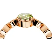 Vintage Station Engagement Ring Setting for Fancy Yellow Pear-Shaped Center with Accents and Prong Head in Rose Gold