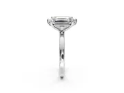 Marquise and Emerald Cut Lab-Grown Diamond Toi et Moi Engagement Ring with Prong-Set Stones in Sterling Silver