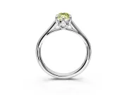 Solitaire Engagement Ring Setting for Fancy Yellow Marquise Center with Cathedral Band and Prong Head in Platinum