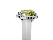 Halo Engagement Ring Setting for Fancy Yellow Heart-Shaped Center with Knife Ridge Cathedral Band and Prong Head in White Gold