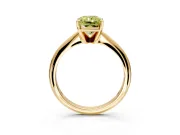 Solitaire Engagement Ring Setting for Fancy Yellow Radiant Cut Center with Knife Ridge Band and Claw Prong Head in Yellow Gold