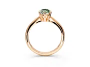 Solitaire Engagement Ring Setting for Fancy Green Marquise Center with Knife Ridge Band and Claw Prong Head in Rose Gold