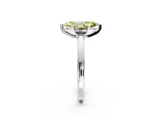 Solitaire Engagement Ring Setting for Fancy Yellow Marquise Center with Basket Rail and Prong Head in Platinum