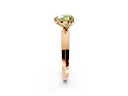 Solitaire Engagement Ring Setting for Fancy Yellow Heart-Shaped Center with Wide Knife Ridge Band and Prong Head in Rose Gold