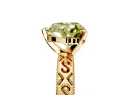 Solitaire Engagement Ring Setting for Fancy Yellow Heart-Shaped Center with Scrollwork Band and Prong Head in Yellow Gold