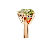 Solitaire Engagement Ring Setting for Fancy Yellow Heart-Shaped Center with Knife Ridge Band and Claw Prong Head in Rose Gold