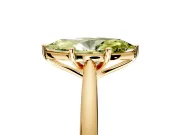 Solitaire Engagement Ring Setting for Fancy Yellow Marquise Center with Narrow Cathedral Band and Prong Head in Yellow Gold