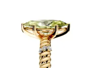 Rope Engagement Ring Setting for Fancy Yellow Marquise Center with Accent Shoulders and Prong Head in Yellow Gold