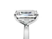 Fancy Blue Heart-Shaped and Emerald Cut Lab-Grown Diamond Toi et Moi Engagement Ring with Prong-Set Stones in White Gold