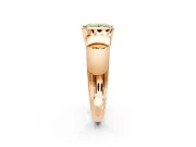 Tension Engagement Ring Setting for Fancy Yellow Princess Cut Center with Wide Flat Band and Tension Head in Rose Gold