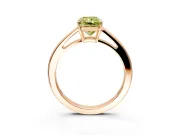 Solitaire Engagement Ring Setting for Fancy Yellow Radiant Cut Center with Open Cathedral Shoulders and Prong Head in Rose Gold