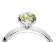 Solitaire Engagement Ring Setting for Fancy Yellow Marquise Center with Wide Knife Ridge Band and Prong Head in White Gold