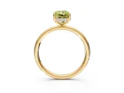 Solitaire Engagement Ring Setting for Fancy Yellow Radiant Cut Center with Plain Band, Open Basket and Prong Head in Yellow Gold