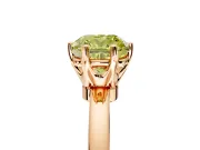 Solitaire Engagement Ring Setting for Fancy Yellow Cushion Cut Center with Plain Band and Tulip Prong Head in Rose Gold