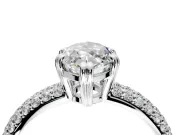 Solitaire Engagement Ring Setting for Marquise Center with Multi-Row Pave Accents and Basket Head in Sterling Silver