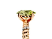 Rope Engagement Ring Setting for Fancy Yellow Oval Center with Accent Shoulders and Prong Head in Rose Gold
