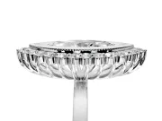 Halo Engagement Ring Setting for Marquise Center with Milgrain Bezel Rim, Plain Band and Prong Head in Sterling Silver