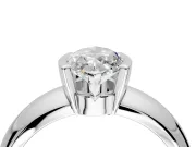 Tension Engagement Ring Setting for Marquise Center with Wide Flat Band and Tension Head in White Gold
