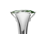 Tension Engagement Ring Setting for Fancy Green Marquise Center with Wide Tapered Band and Tension Head in Platinum