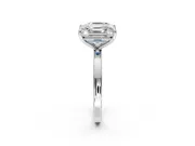Asscher Cut and Emerald Cut Lab-Grown Diamond Toi et Moi Engagement Ring with Prong-Set Stones in Sterling Silver
