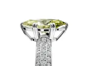 Solitaire Engagement Ring Setting for Fancy Yellow Marquise Center with Multi-Row Pave Accents and Basket Head in Sterling Silver