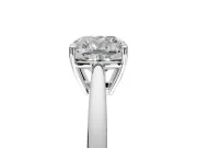 Solitaire Engagement Ring Setting for Cushion Cut Center with Open Cathedral Shoulders and Prong Head in Sterling Silver