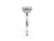 Fancy Pink Cushion Cut and Emerald Cut Lab-Grown Diamond Toi et Moi Engagement Ring with Prong-Set Stones in Platinum
