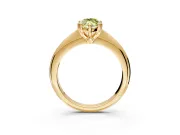 Solitaire Engagement Ring Setting for Fancy Yellow Marquise Center with Reverse Tapered Band and Prong Head in Yellow Gold