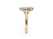 Solitaire Engagement Ring Setting for Marquise Center with Cathedral Band and Prong Head in Rose Gold