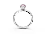 Solitaire Engagement Ring Setting for Fancy Pink Marquise Center with Wide Knife Ridge Band and Prong Head in Platinum