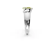 Tension Engagement Ring Setting for Fancy Yellow Pear-Shaped Center with Wide Flat Band and Tension Head in Platinum