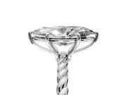 Solitaire Engagement Ring Setting for Marquise Center with Plain Twisted Rope Band and Prong Head in Platinum