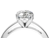 Solitaire Engagement Ring Setting for Oval Center with Basket Rail and Prong Head in Sterling Silver
