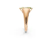 Tension Engagement Ring Setting for Fancy Yellow Marquise Center with Wide Tapered Band and Tension Head in Rose Gold