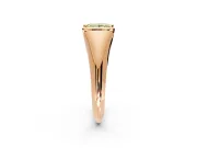 Tension Engagement Ring Setting for Fancy Yellow Princess Cut Center with Wide Tapered Band and Tension Head in Rose Gold