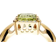 Halo Engagement Ring Setting for Fancy Yellow Princess Cut Center with Tapered Plain Band and Prong Head in Yellow Gold