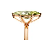 Solitaire Engagement Ring Setting for Fancy Yellow Marquise Center with Straight Thin Band and Prong Head in Rose Gold