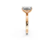 Fancy Blue Emerald Cut and Emerald Cut Lab-Grown Diamond Toi et Moi Engagement Ring with Prong-Set Stones in Rose Gold