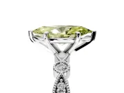 Solitaire Engagement Ring Setting for Fancy Yellow Marquise Center with Milgrain Bezel Accents and Prong Head in Platinum