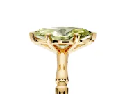 Solitaire Engagement Ring Setting for Fancy Yellow Marquise Center with Bamboo Band and Prong Head in Yellow Gold
