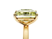 Fancy Yellow Asscher Cut and Emerald Cut Lab-Grown Diamond Toi et Moi Engagement Ring with Prong-Set Stones in Yellow Gold