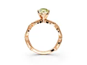 Solitaire Engagement Ring Setting for Fancy Yellow Marquise Center with Marquise Panel Band and Prong Head in Rose Gold