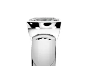 Tension Engagement Ring Setting for Emerald Cut Center with Wide Flat Band and Tension Head in Sterling Silver