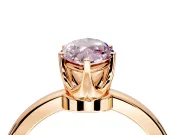 Solitaire Engagement Ring Setting for Fancy Pink Marquise Center with Plain Band and Tulip Prong Head in Rose Gold