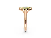 Solitaire Engagement Ring Setting for Fancy Yellow Marquise Center with Cathedral Band and Prong Head in Rose Gold