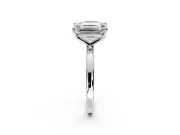 Fancy Green Cushion Cut and Emerald Cut Lab-Grown Diamond Toi et Moi Engagement Ring with Prong-Set Stones in Platinum