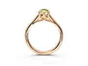 Solitaire Engagement Ring Setting for Fancy Yellow Marquise Center with Cathedral Band and Prong Head in Rose Gold