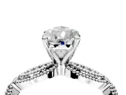 Solitaire Engagement Ring Setting for Pear-Shaped Center with Marquise Panel Band and Prong Head in Sterling Silver