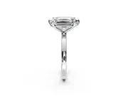Fancy Green Marquise and Emerald Cut Lab-Grown Diamond Toi et Moi Engagement Ring with Prong-Set Stones in Platinum